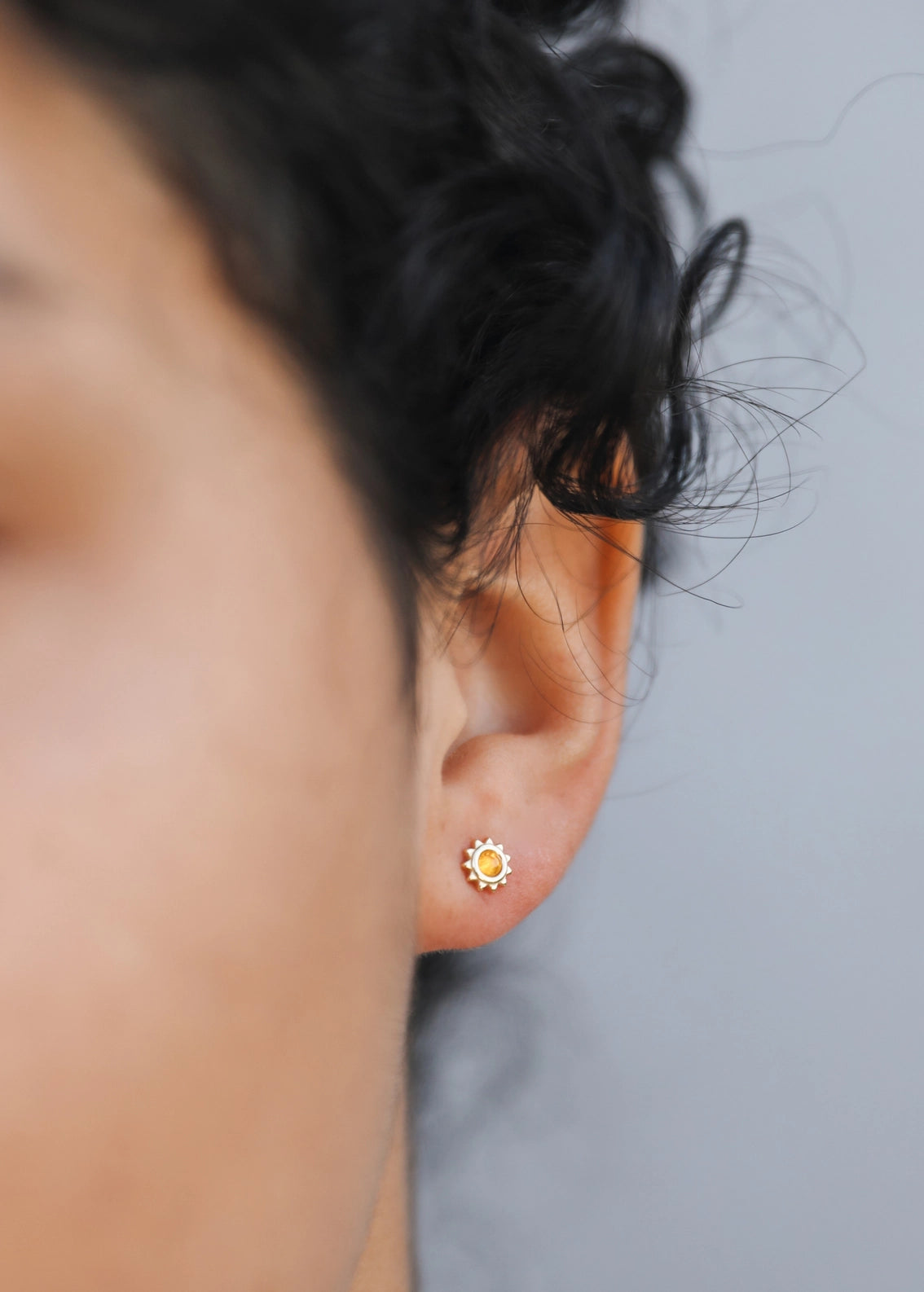 JaxKelly Amber Sun Stud Earrings