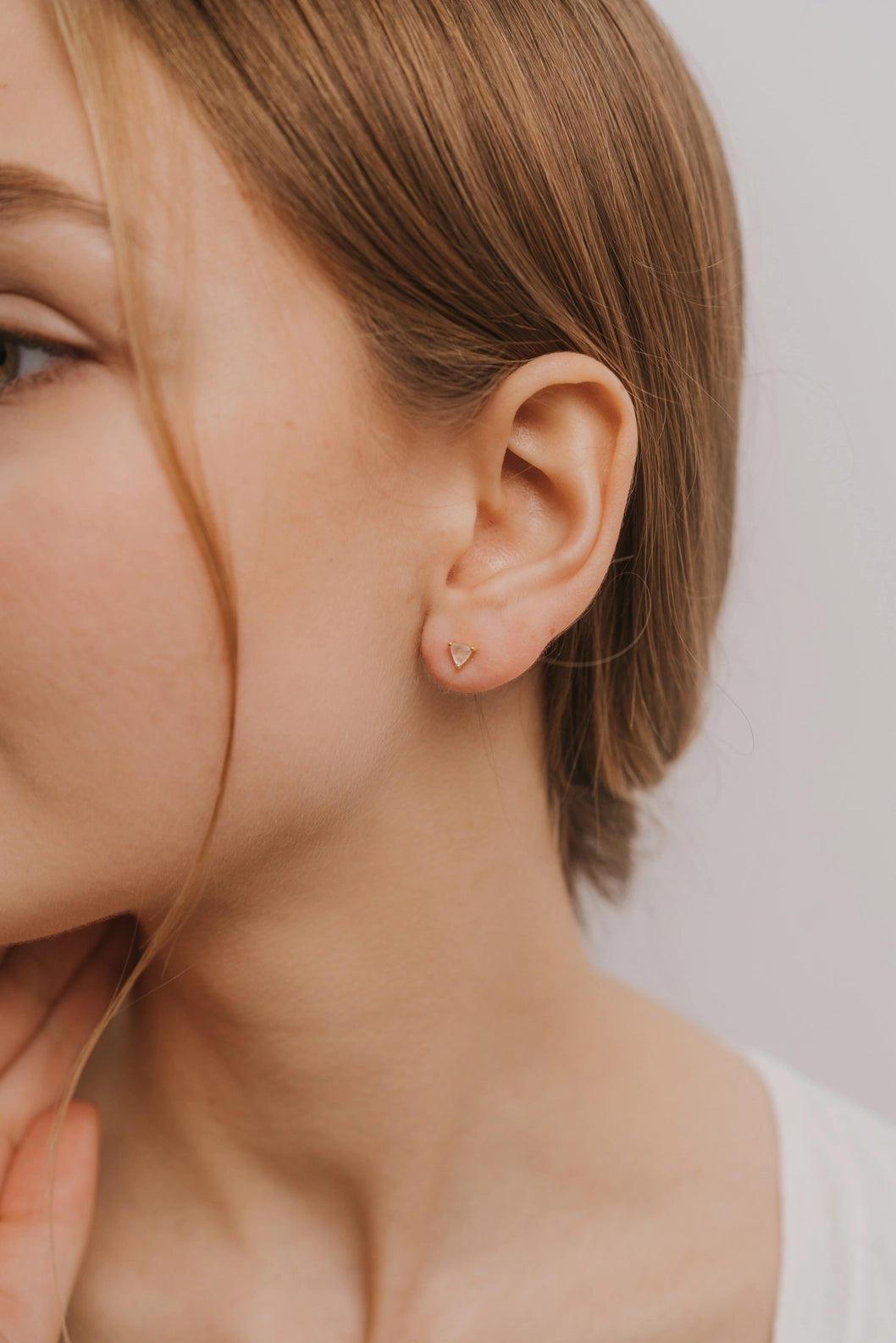JaxKelly Mini Rose Quartz Energy Studs