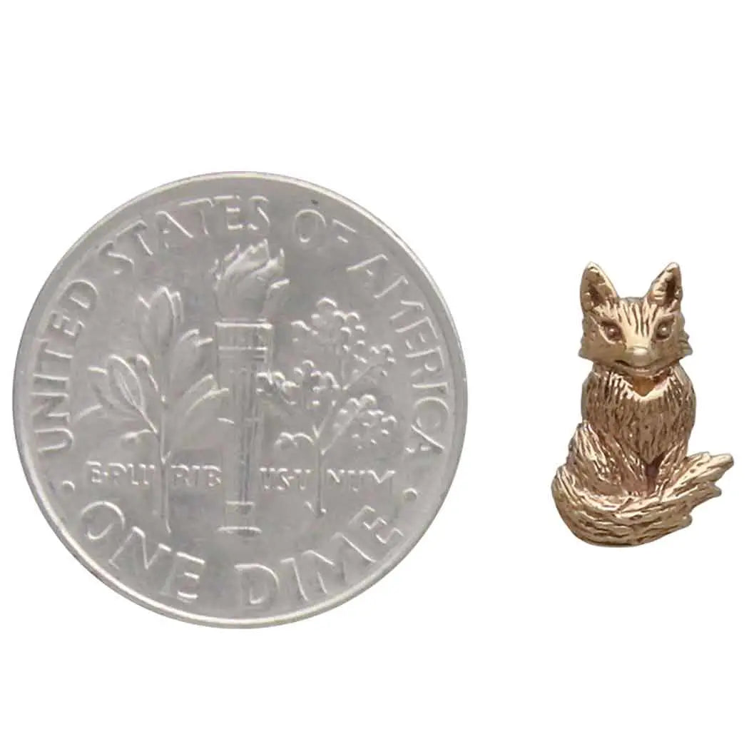 Nina Designs Bronze Fox Post Earrings