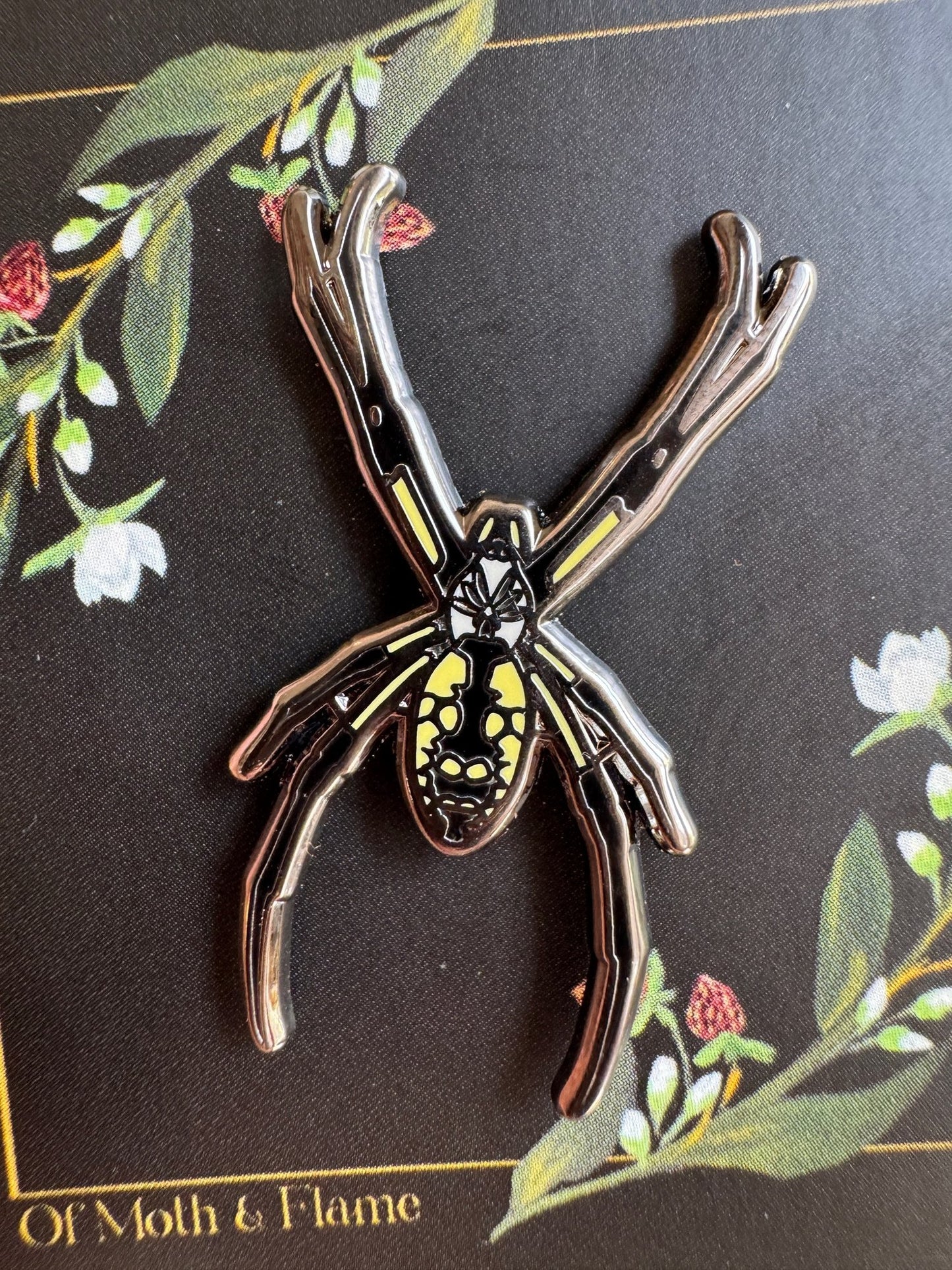 Of Moth and Flame "Orb Weaver Spider" Enamel Pin