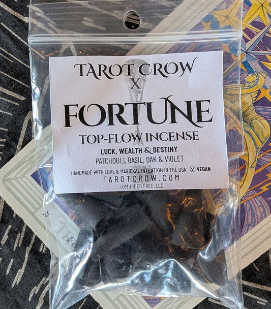 Tarot Crow "X - Fortune" Incense Cones