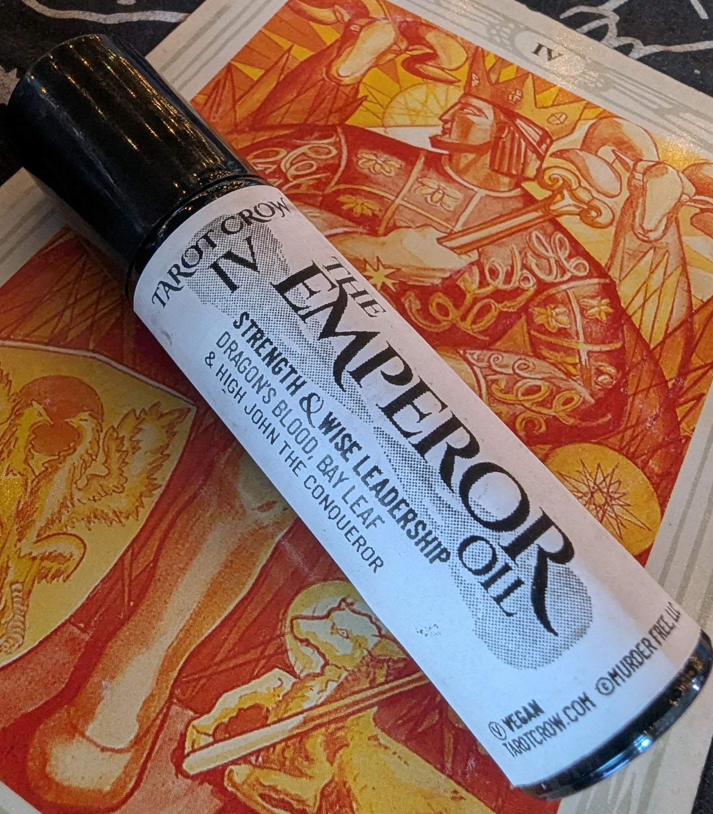 Tarot Crow "IV - The Emperor" Scented Oil Roller