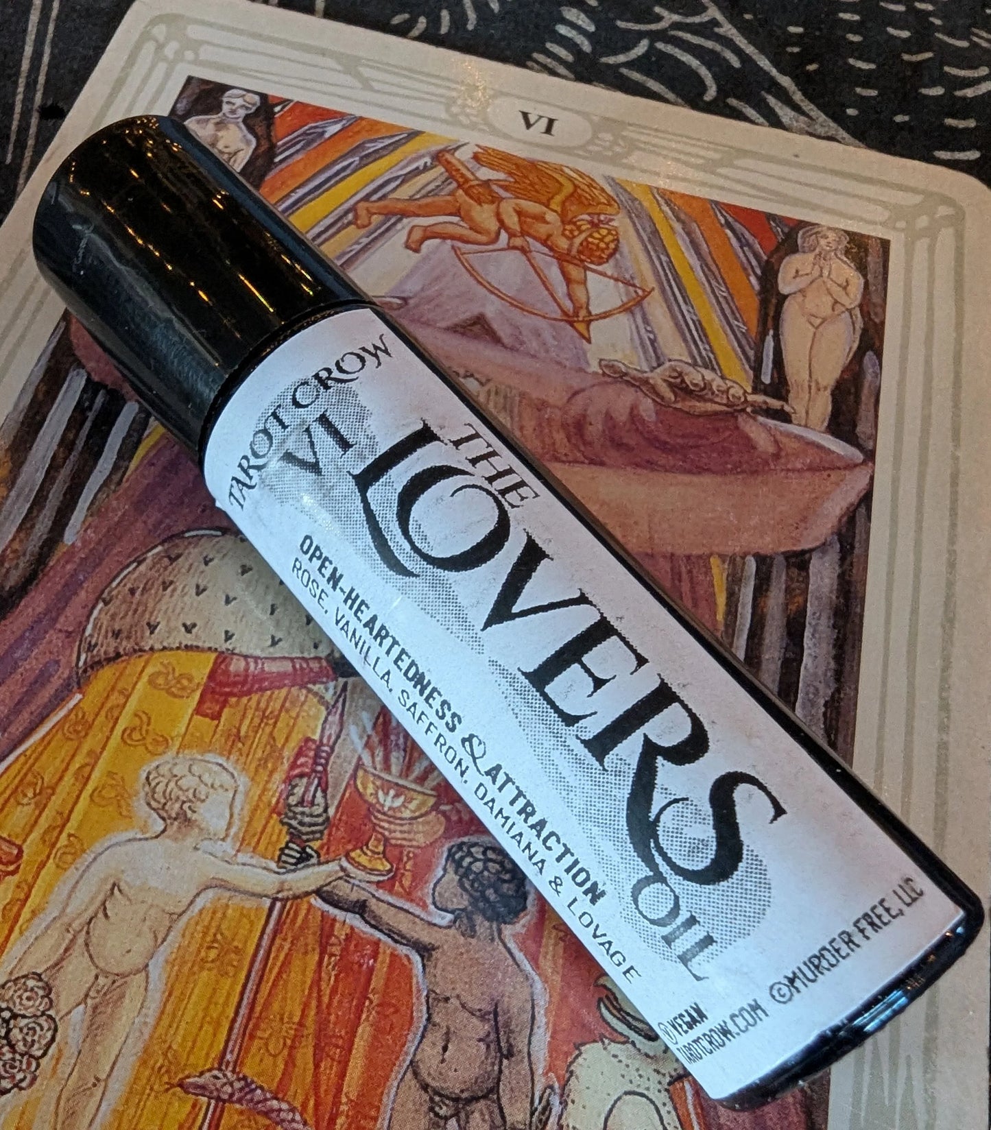 Tarot Crow "VI - The Lovers" Scented Oil Roller