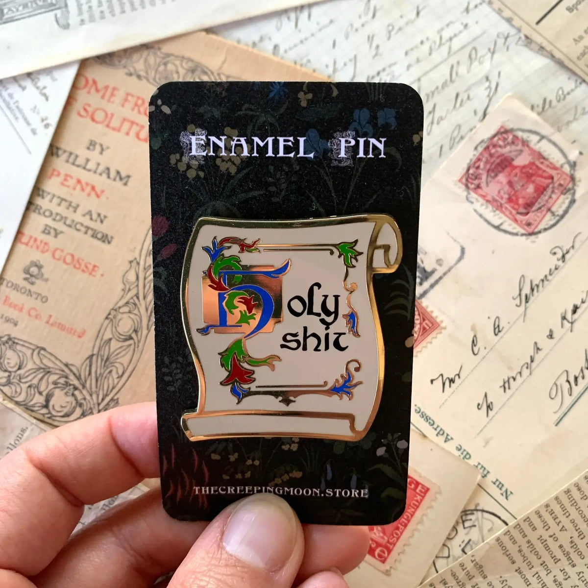 The Creeping Moon "Holy Shit" Enamel Pin *PRE-ORDER 11/13*