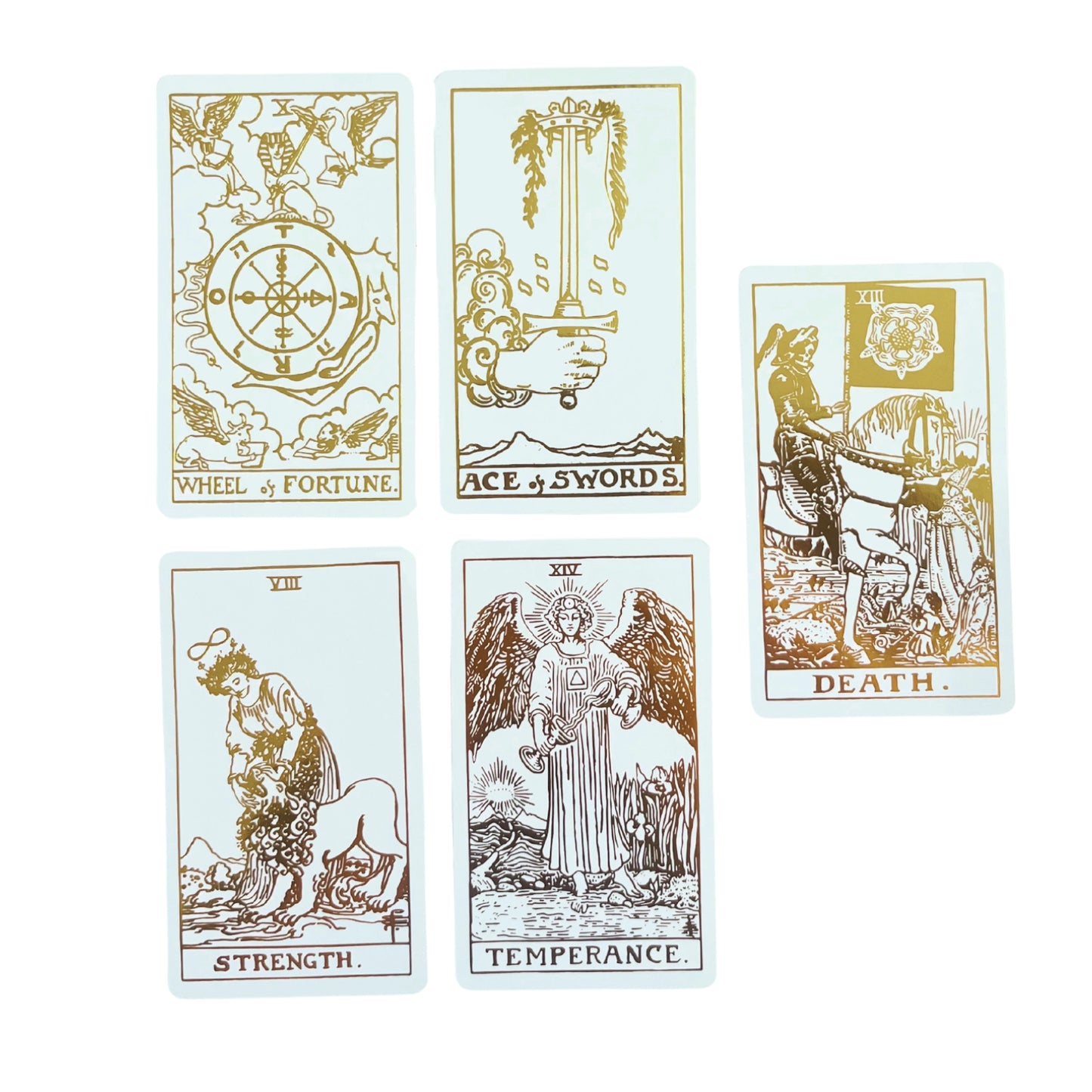 White & Gold Foil Tarot Deck and Guidebook