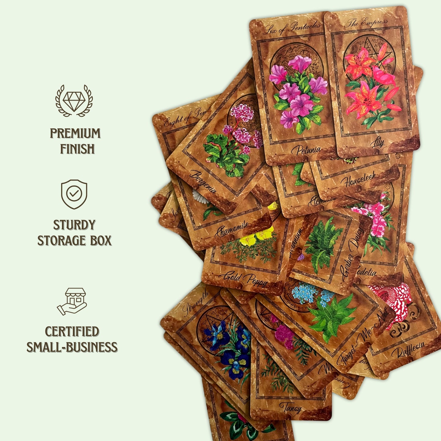 The Enchanted Flowers Tarot Deck & Guide by Vera Petruk