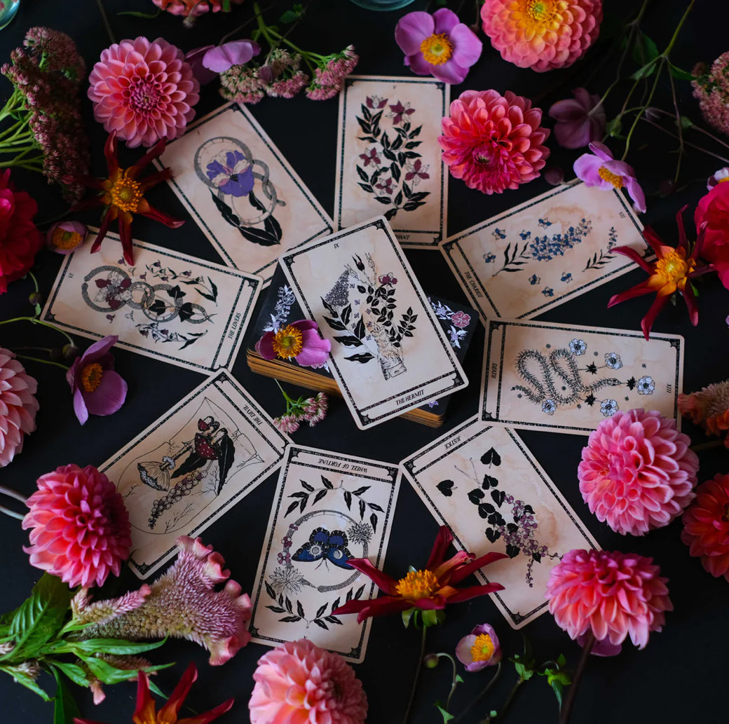 Leila + Olive Viola Lux Umbra: Botanical Tarot & Guidebook
