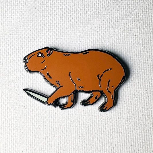 Strike Gently Co. “Angry Capybara” Enamel Pin *Pre-Order*