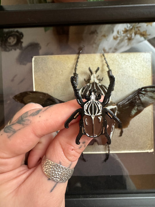Of Moth and Flame "Goliath Beetle" Enamel Pin