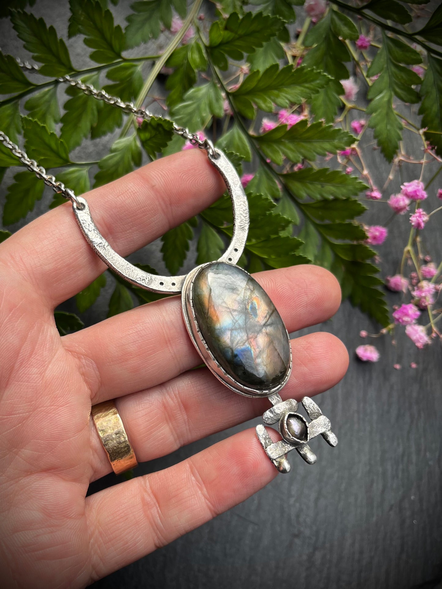 Sigil Jewelry "Labradorite & Pearl" Necklace