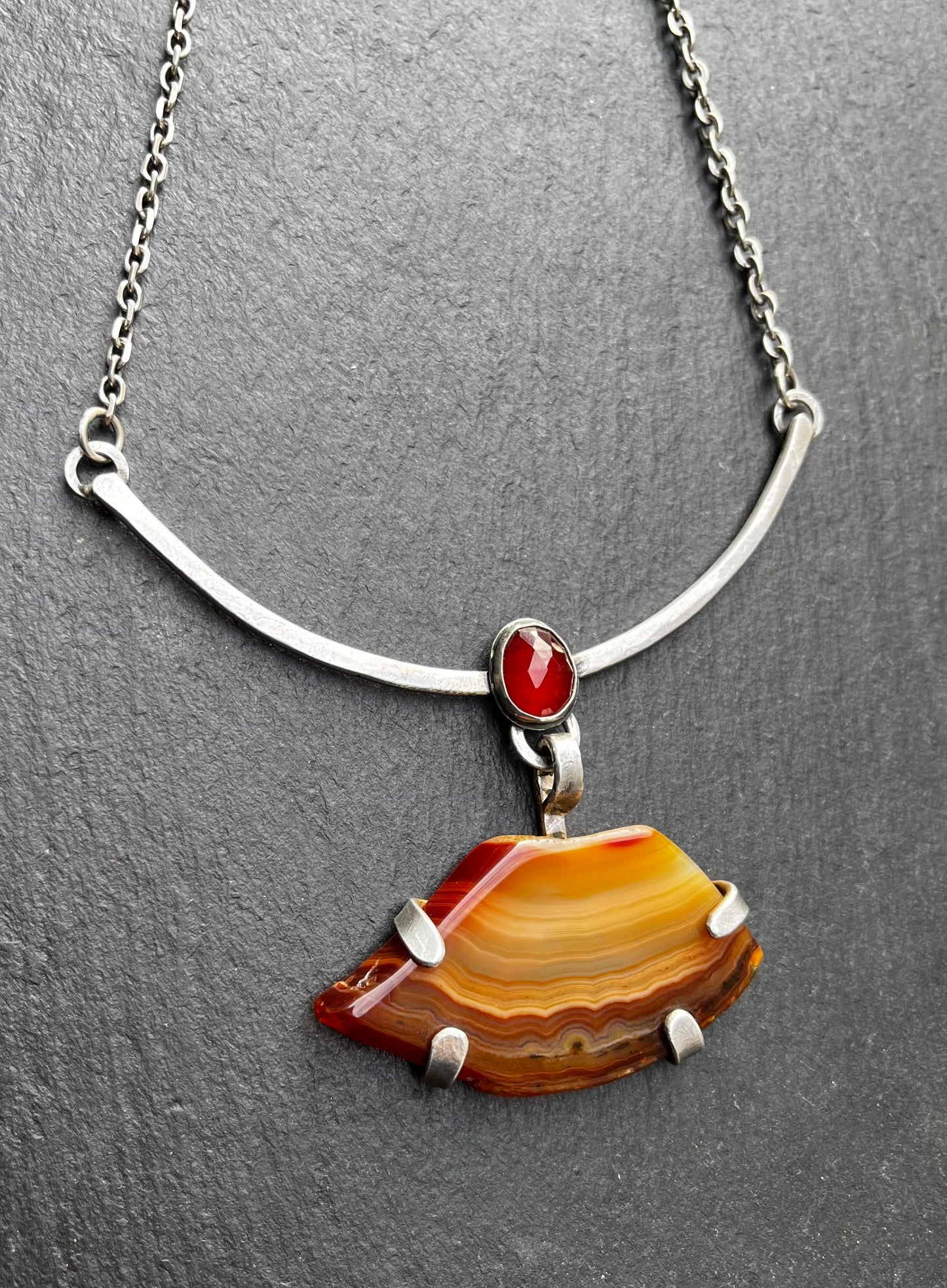 Sigil Jewelry "Agate & Garnet" Necklace