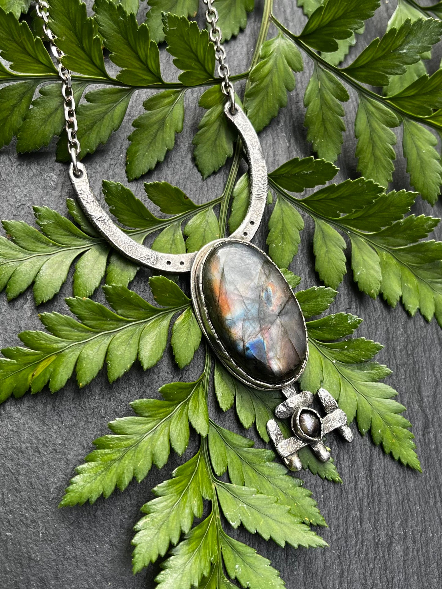 Sigil Jewelry "Labradorite & Pearl" Necklace