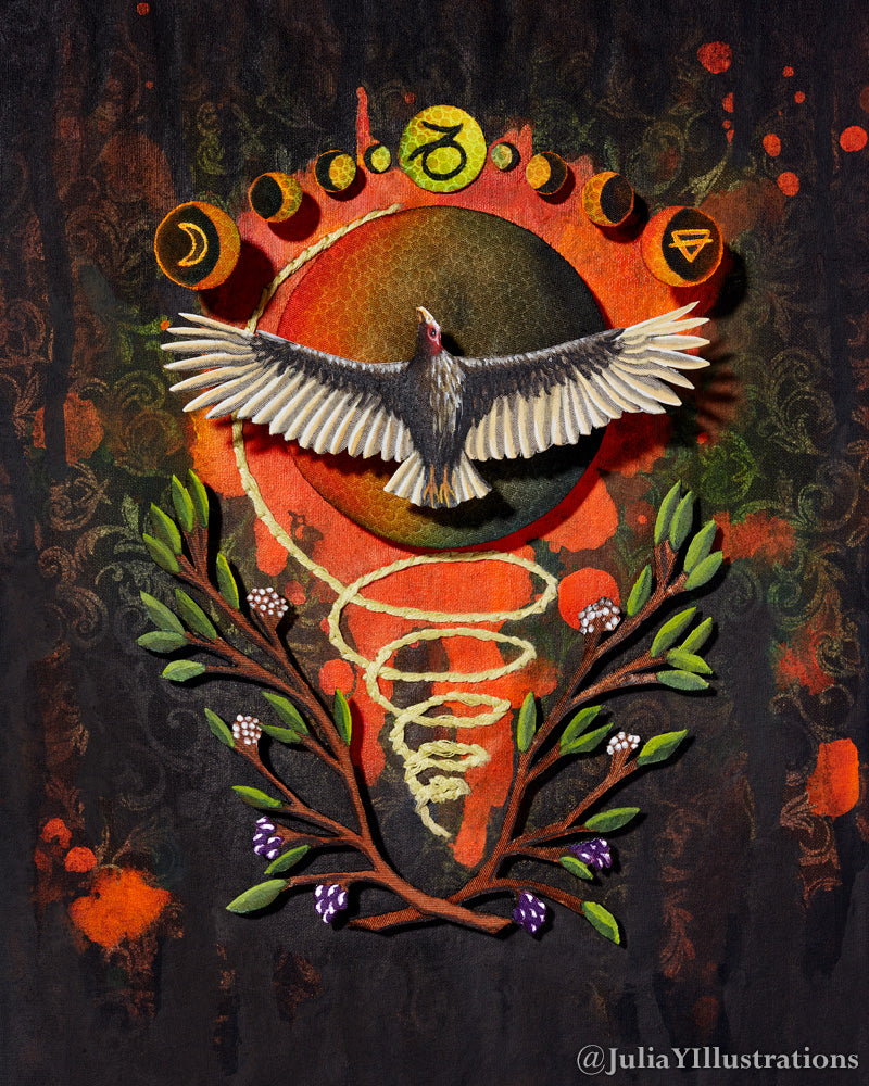Julia Y "Responsibility- Moon in Capricorn- Vulture & Elder Tree"