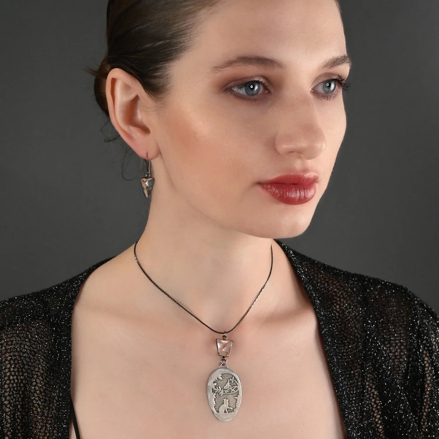 KBD Studios Fox & Bird Fable Necklace