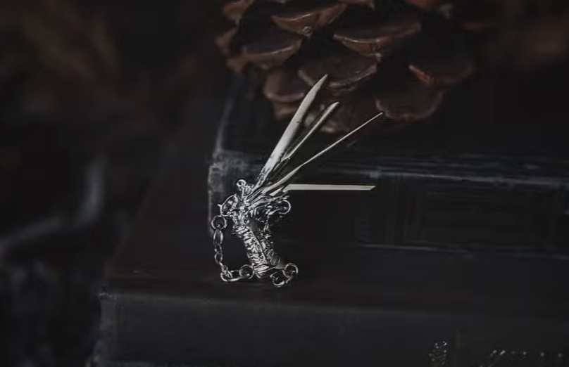 Lively Ghosts "Scissorhands" Enamel Pin