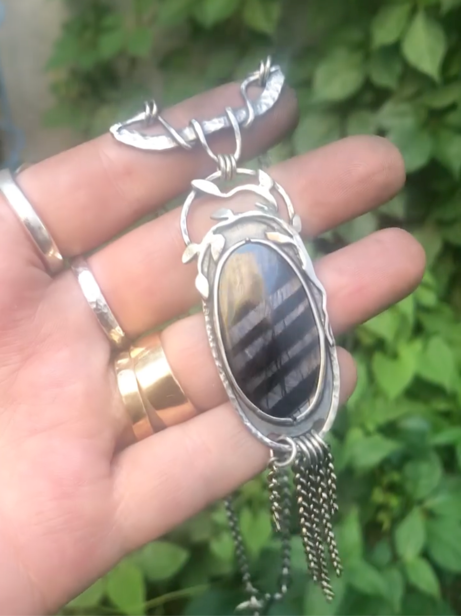 Sigil Jewelry "Hypersthene" One of a Kind Necklace