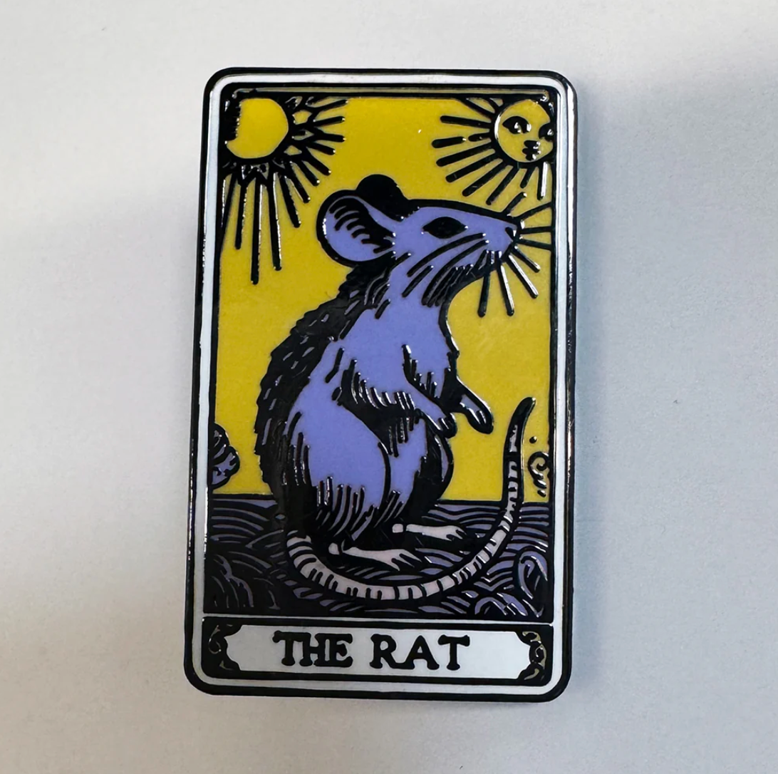 Strike Gently Co. "The Rat Tarot" Enamel Pin