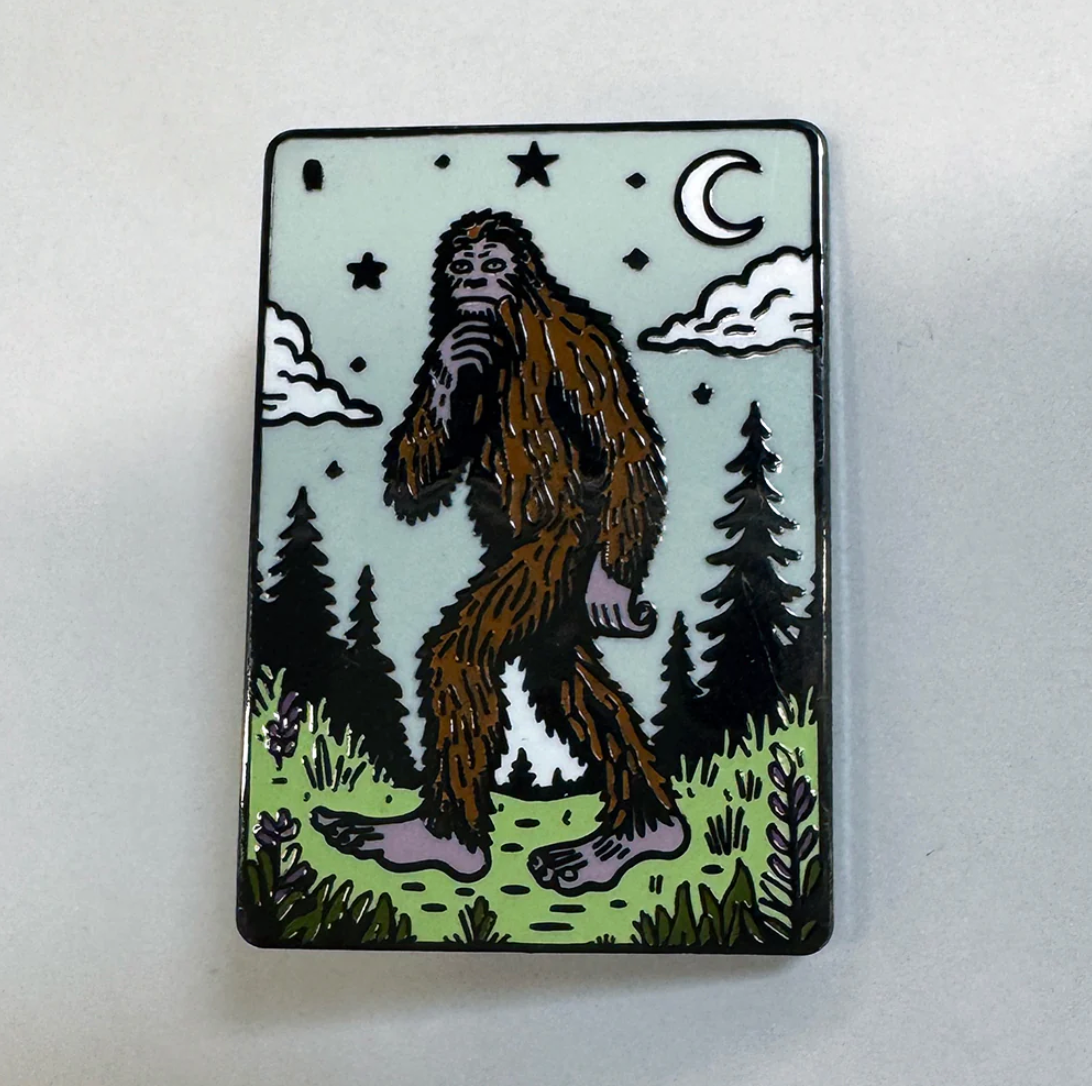 Strike Gently Co. "Bigfoot Tarot Card" Enamel Pin