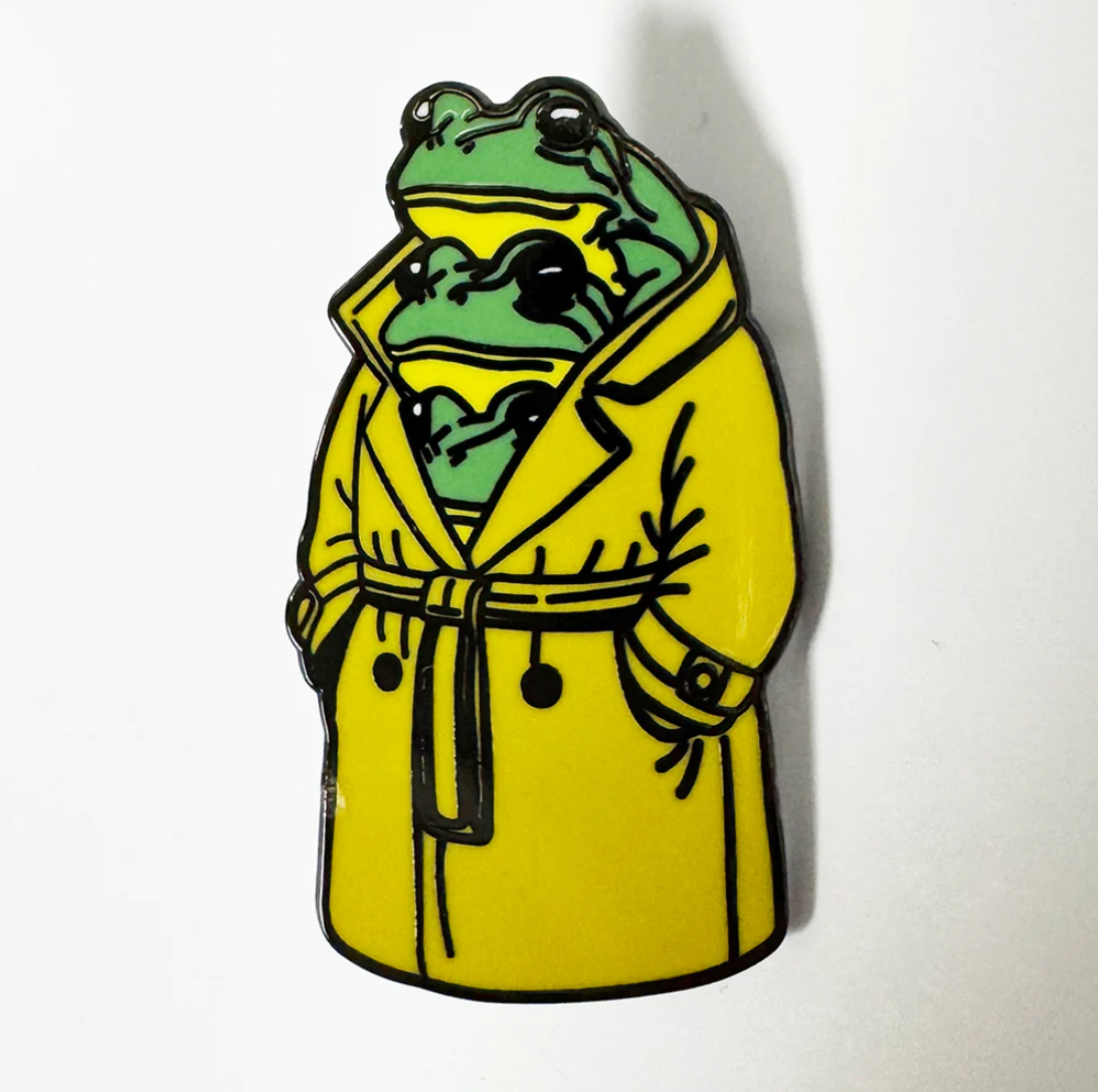 Strike Gently Co. "Trenchcoat Frogs" Enamel Pin