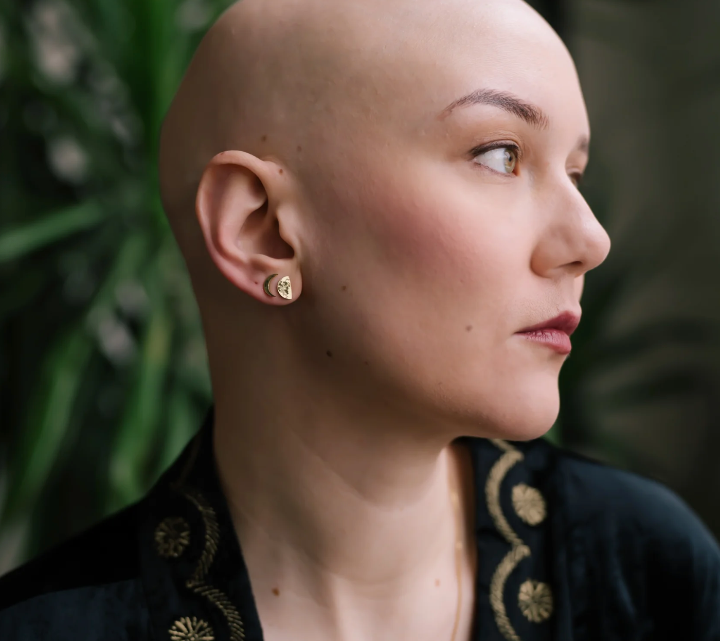 Larissa Loden "Standing on the Moon" Etched Brass Studs