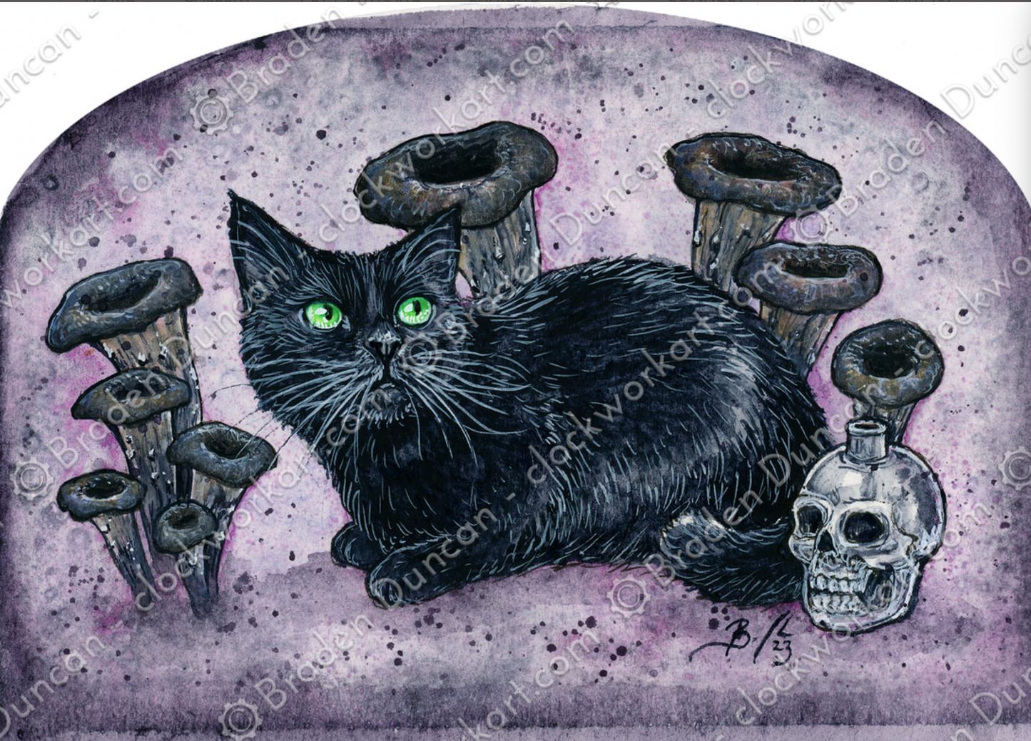 Clockwork Art "Fatal Fungi: Trumpet of Death" Print