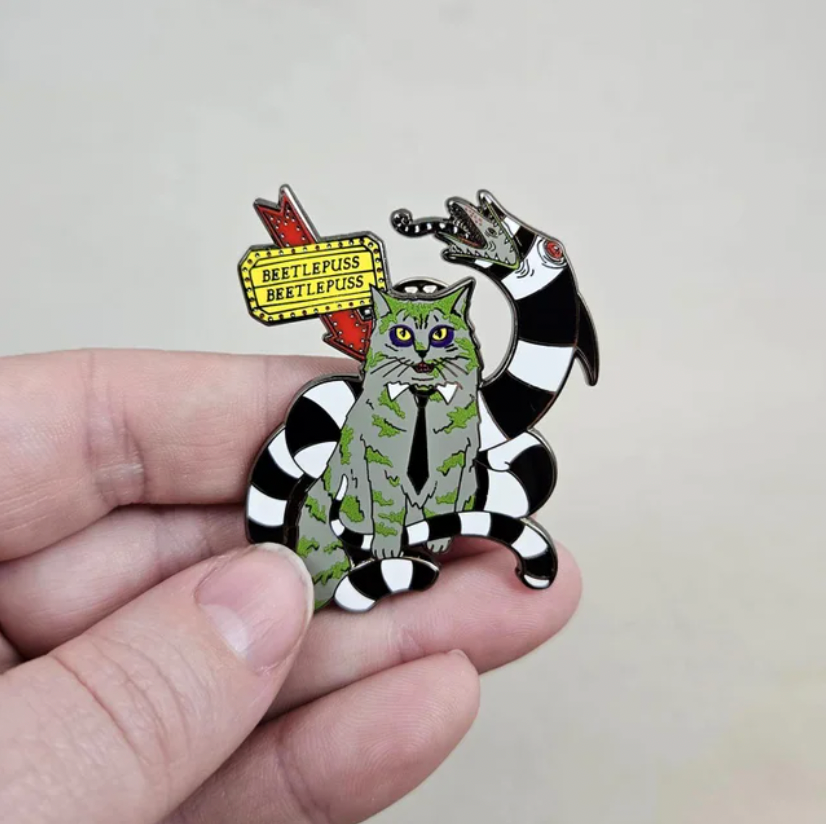 Clockwork Art "Beetlepuss" Enamel Pin