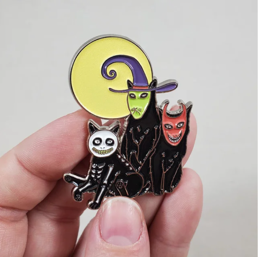 Clockwork Art "Trio of Mischief" Enamel Pin