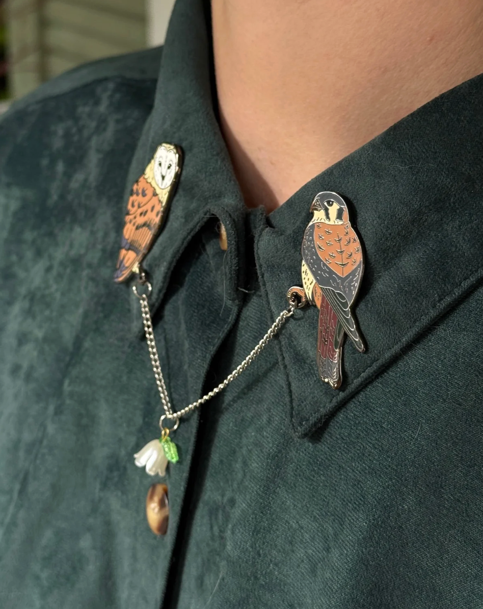 Of Moth and Flame "Raptors" Collar Pin Set