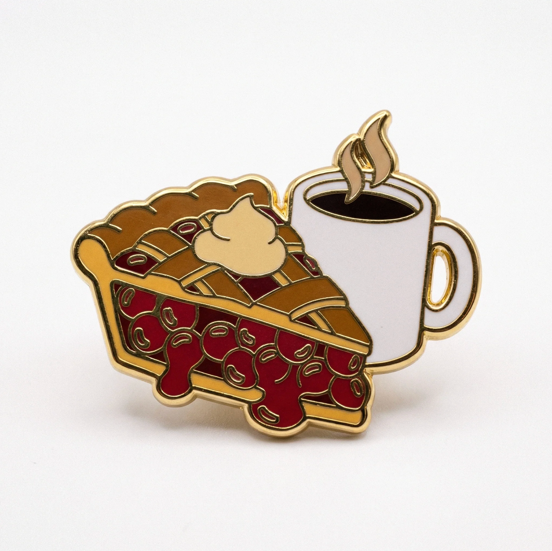 Strike Gently "Cherry Pie & Coffee" Enamel Pin