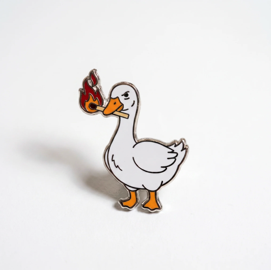 Strike Gently Co. "Arson Duck" Enamel Pin