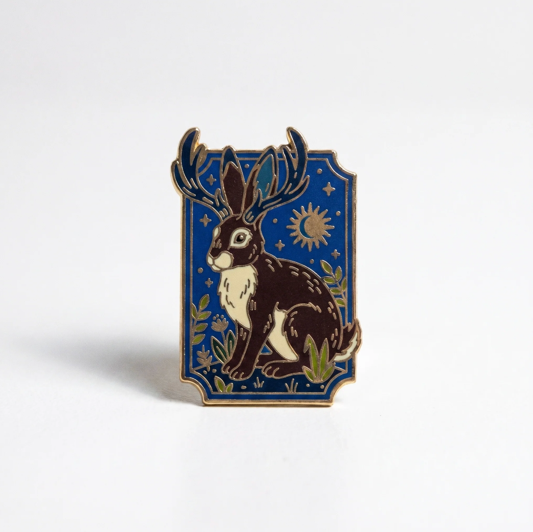 Strike Gently Co. "Jackalope" Enamel Pin