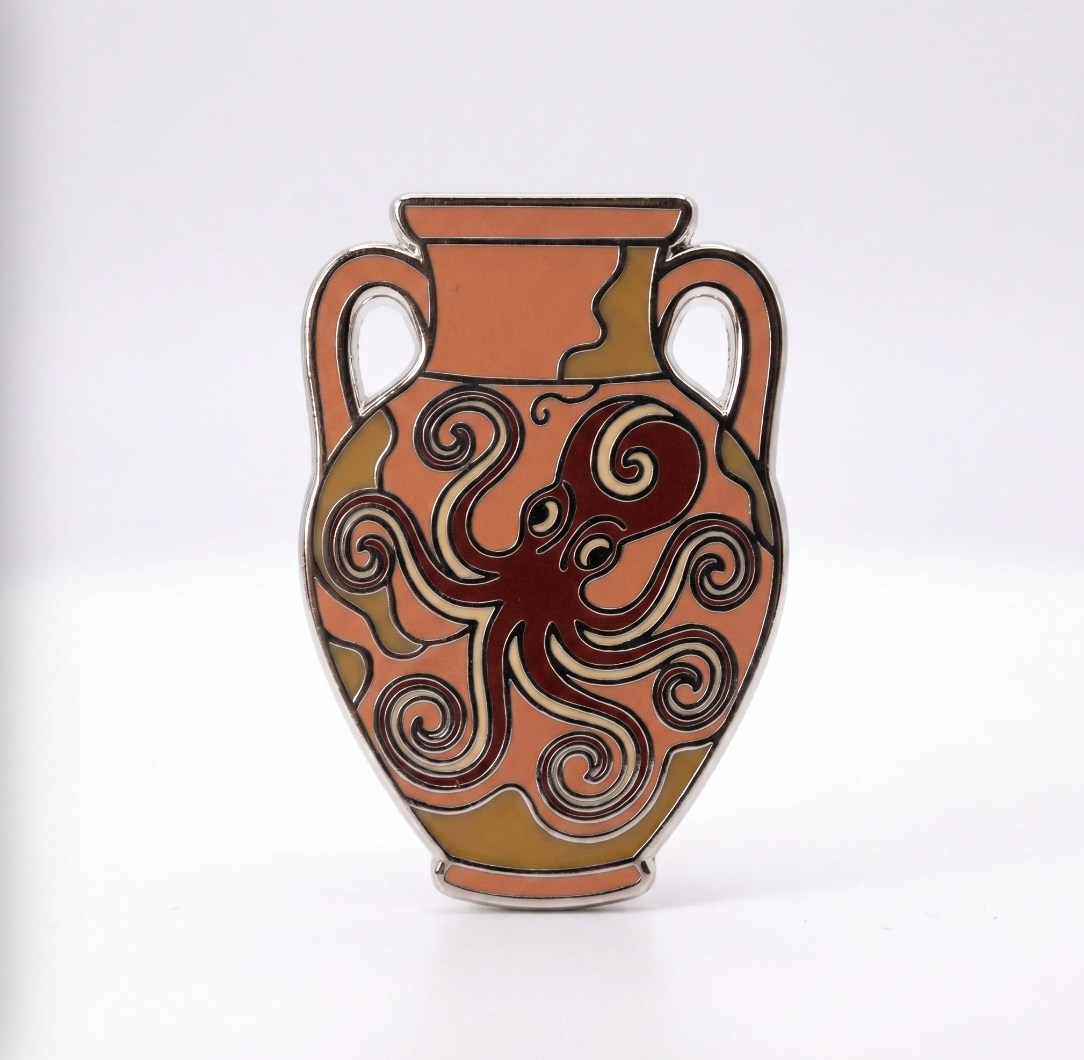 Strike Gently Co. "Minoan Octopus Vessel" Enamel Pin *PRE-ORDER*