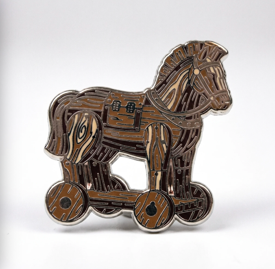 Strike Gently Co. "Trojan Horse" Enamel Pin *PRE-ORDER*
