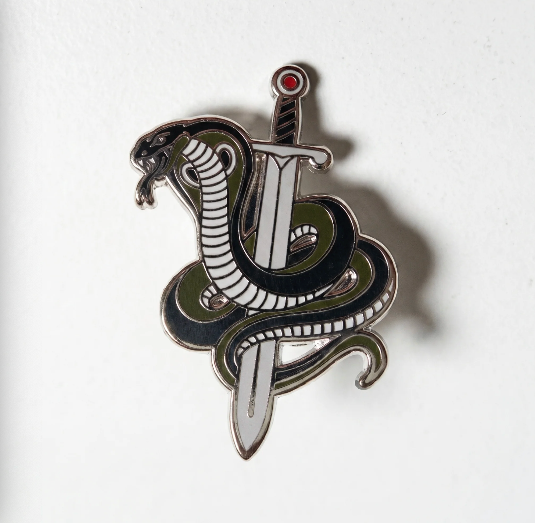Strike Gently Co. "Snake Sword" Enamel Pin *PRE-ORDER*
