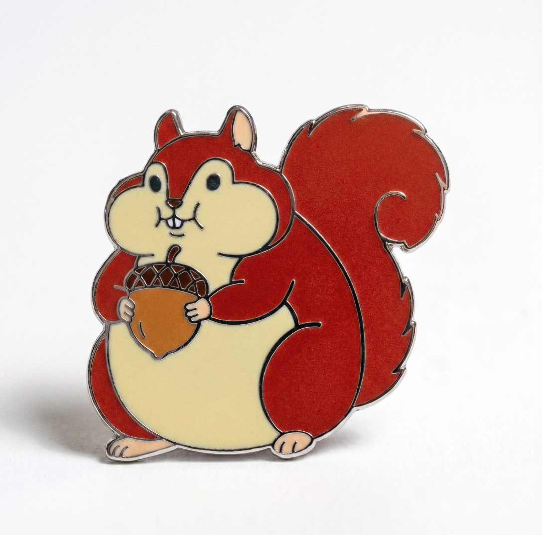 Strike Gently Co. "Fat Squirrel" Enamel Pin