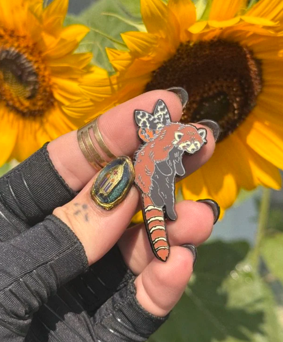 Of Moth & Flame "Red Panda Fairy" Enamel Pin