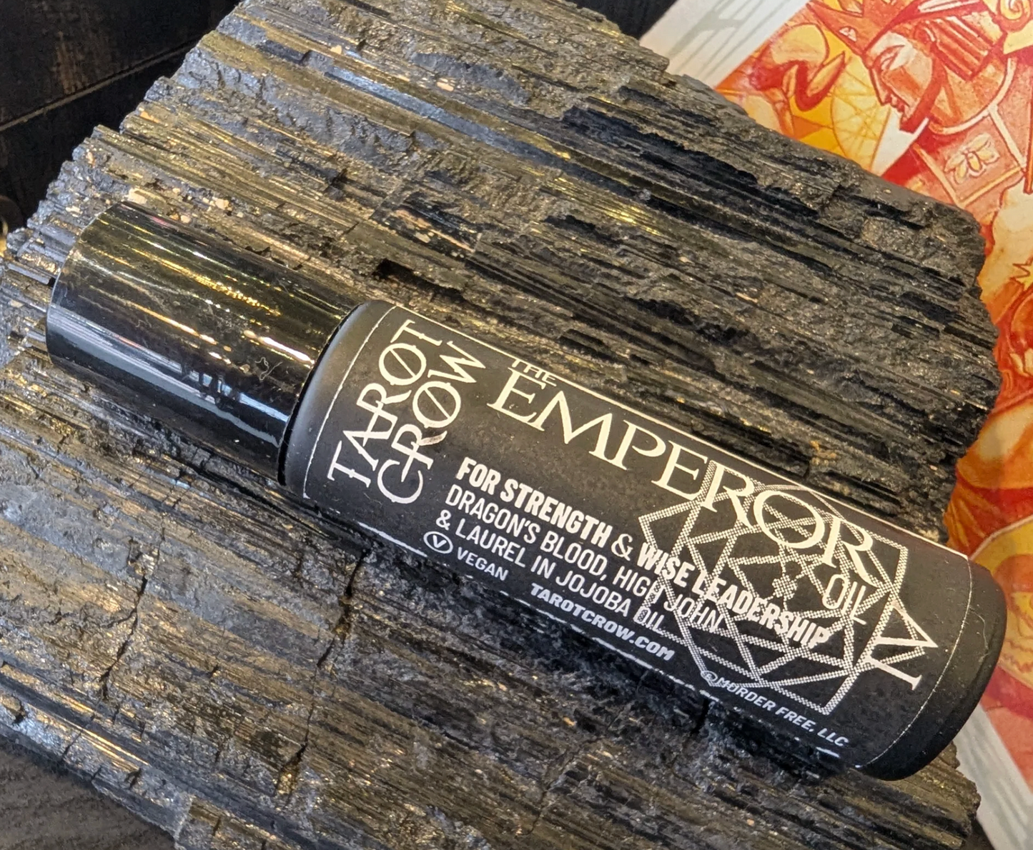 Tarot Crow "IV - The Emperor" Scented Oil Roller
