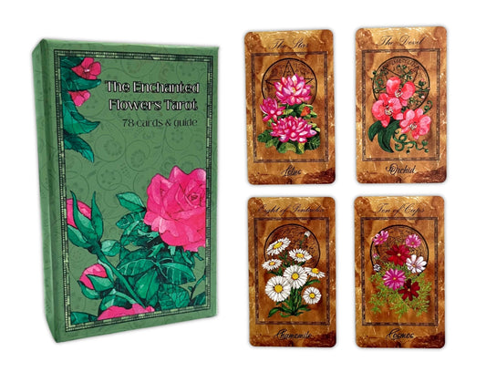 The Enchanted Flowers Tarot Deck & Guide by Vera Petruk