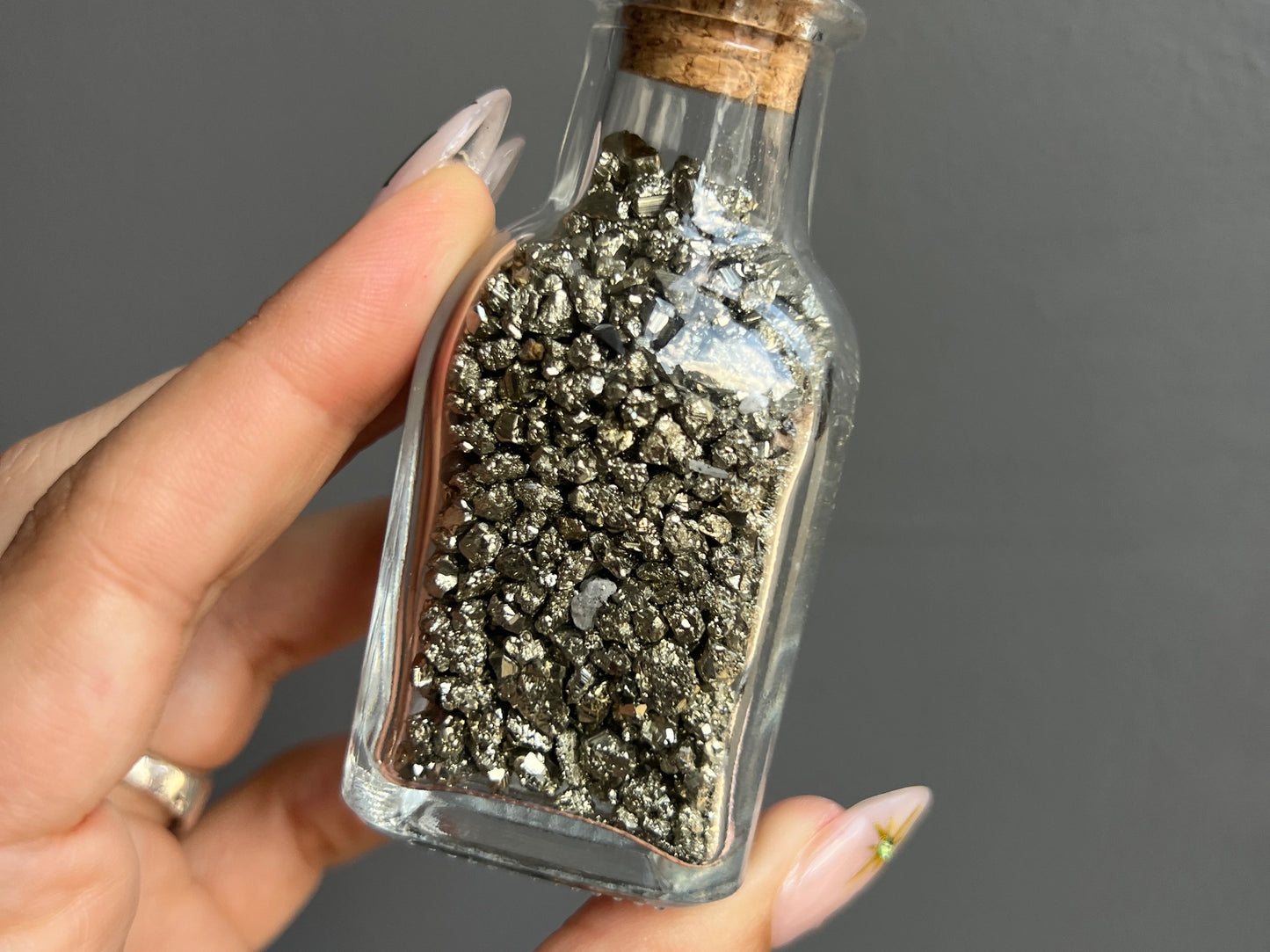 Pyrite Mineral Chip Jar