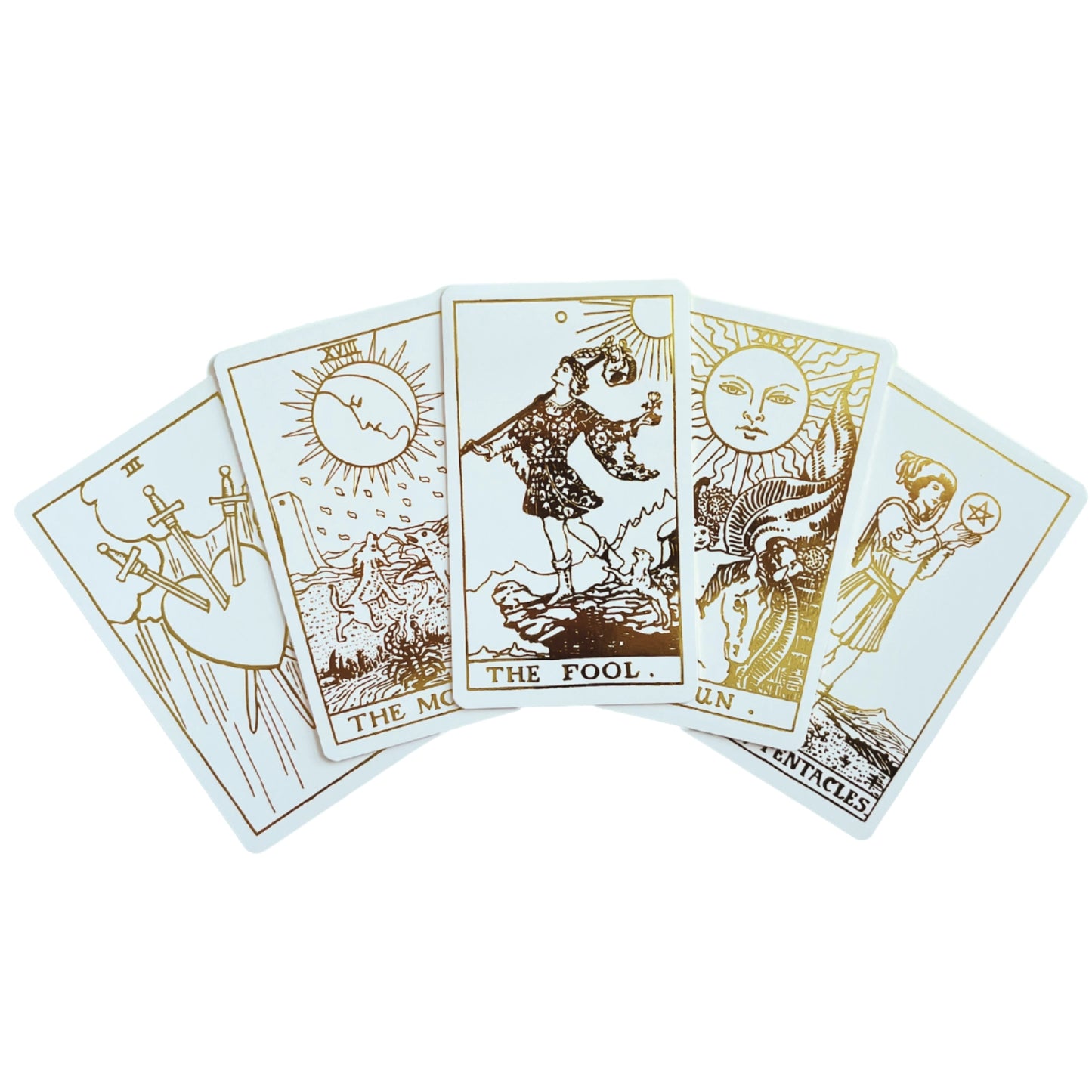 White & Gold Foil Tarot Deck and Guidebook