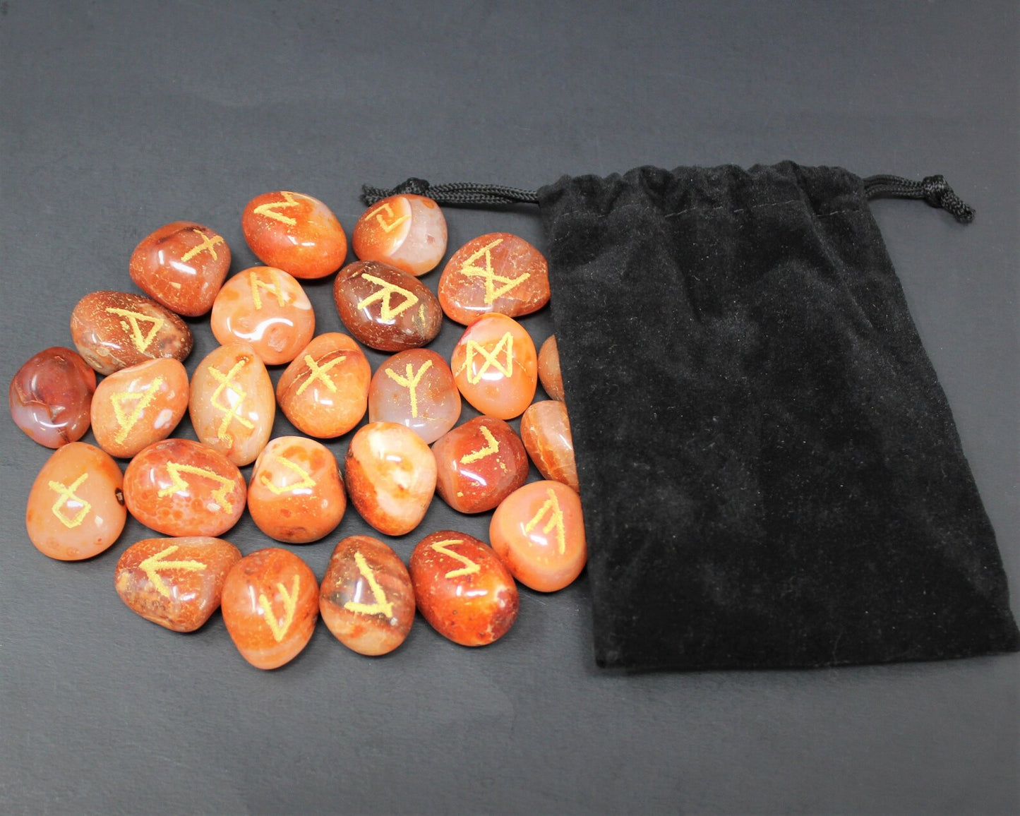 Carnelian Rune Stone Set