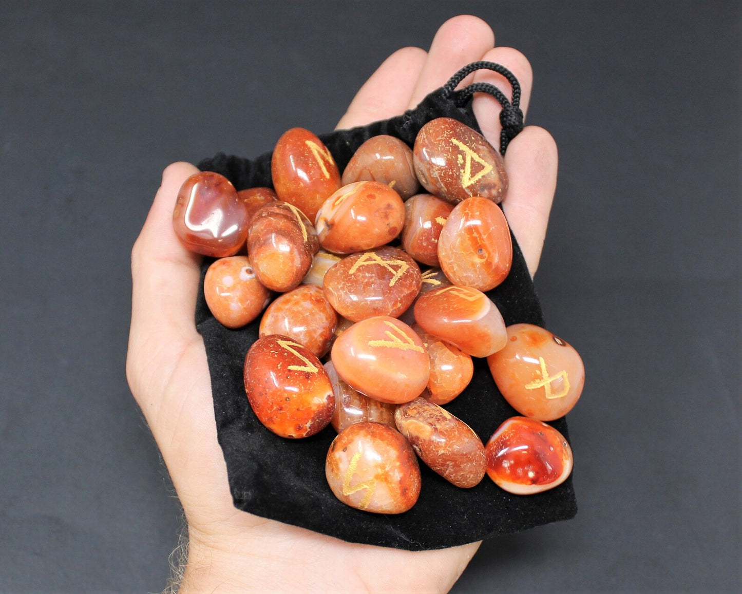 Carnelian Rune Stone Set