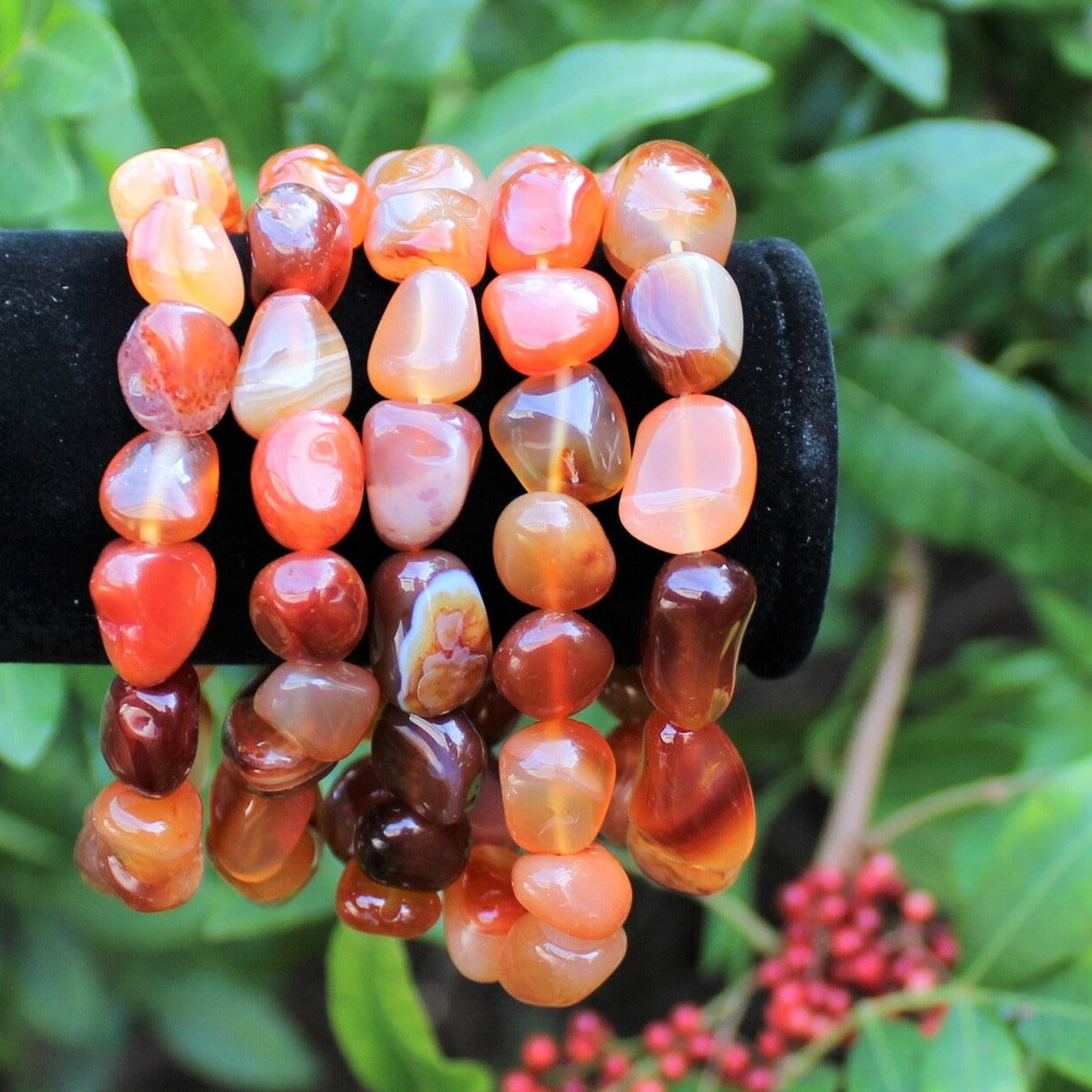 Gemstone Bracelet w/Carnelian stones