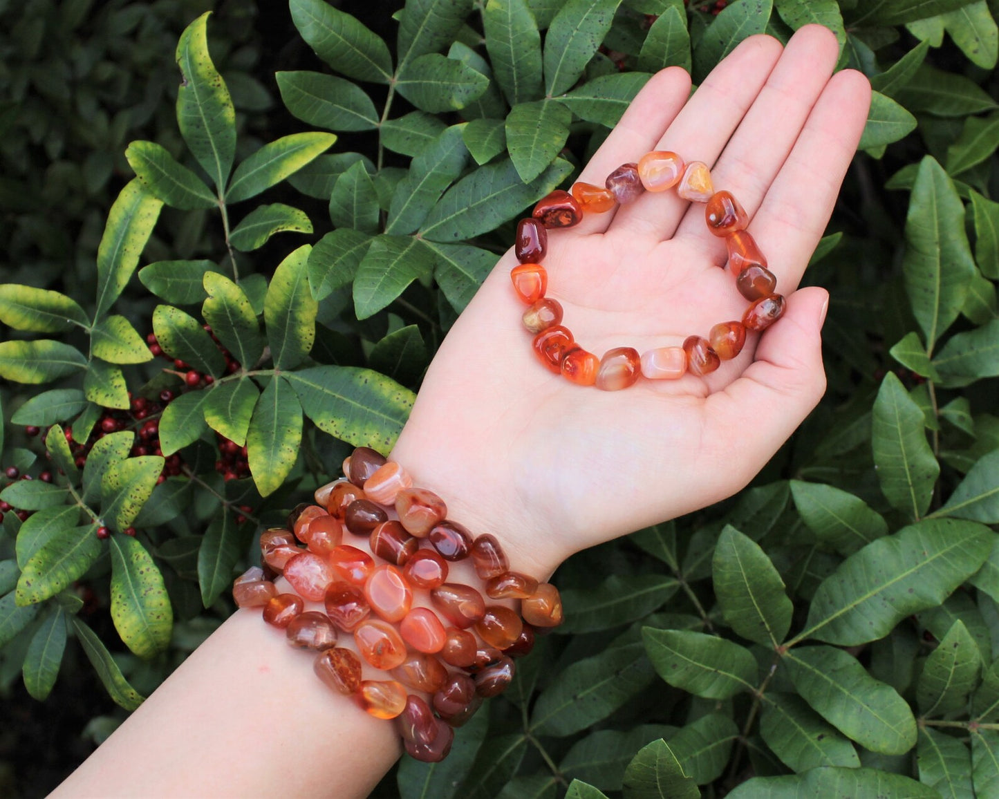 Gemstone Bracelet w/Carnelian stones