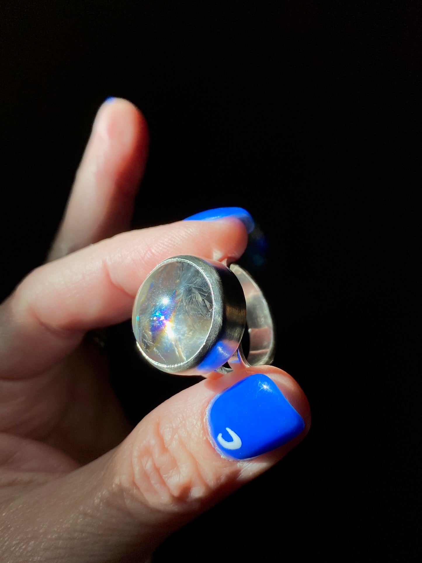 Flannery Grace Double Shank Rainbow Quartz Rings