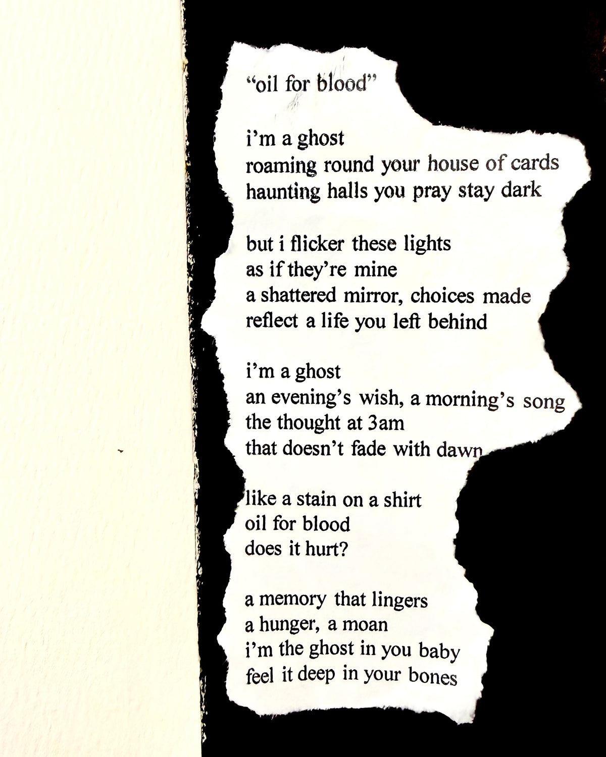 Erica Wright "Oil for Blood" (Online)