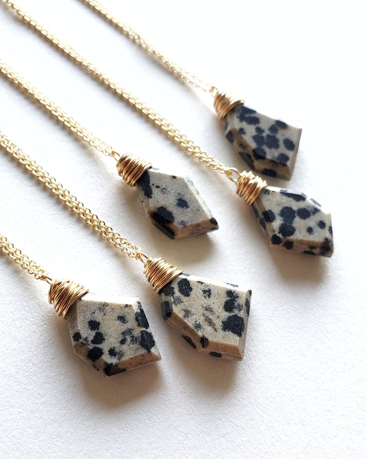 Mrs. Robinson's Affair Dalmation Jasper Pendants