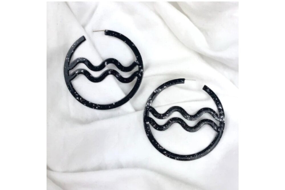 OHME Star-Dusted Zodiac Hoops