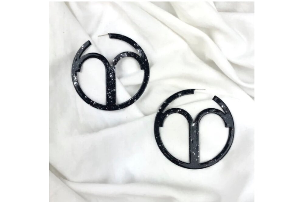 OHME Star-Dusted Zodiac Hoops