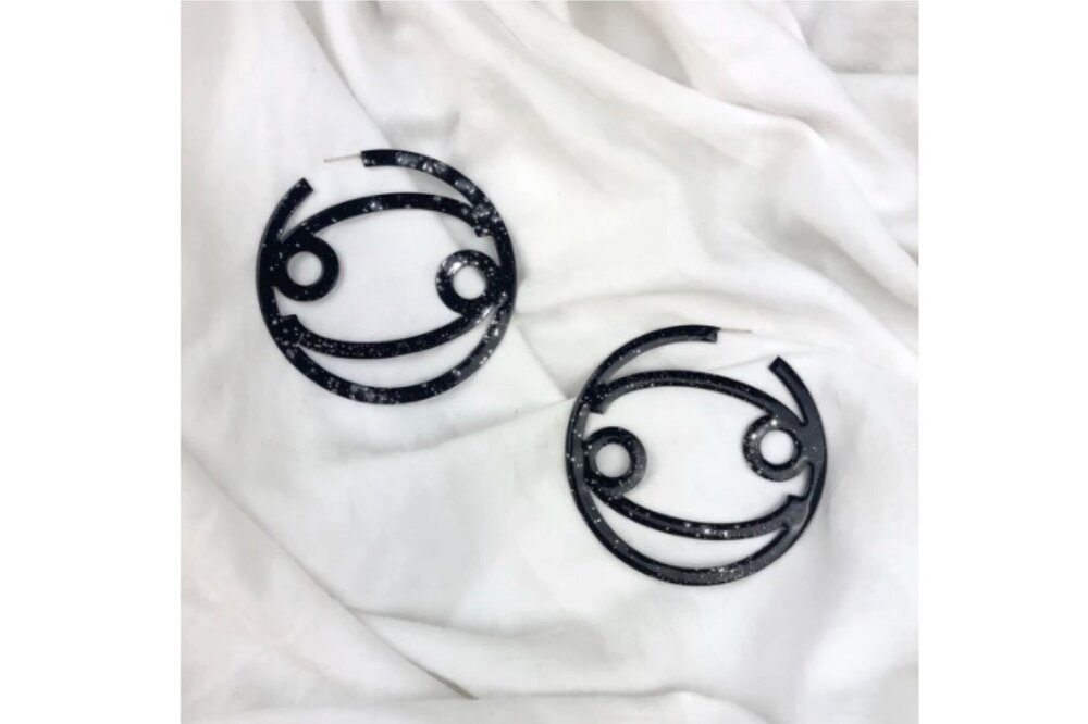 OHME Star-Dusted Zodiac Hoops